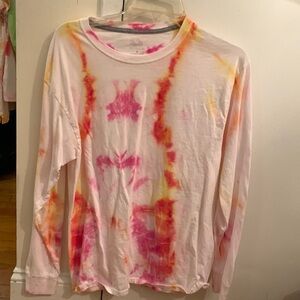 Long sleeve tie dye shirt